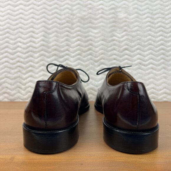 JOHNSTON & MURPHY CELLINI DEERSKIN CAPTOE Derby SIZE 9.5 M - MADE IN ITALY - Picture 7 of 14